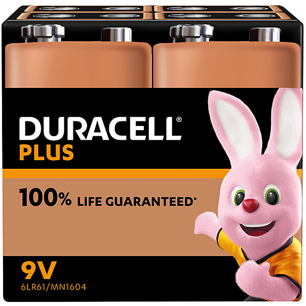 Hückmann Batterie 9V Block Bli4 Duracell Plus-9V BP4(VE 4)